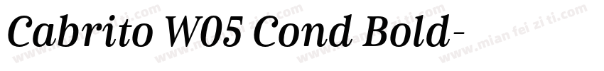 Cabrito W05 Cond Bold字体转换